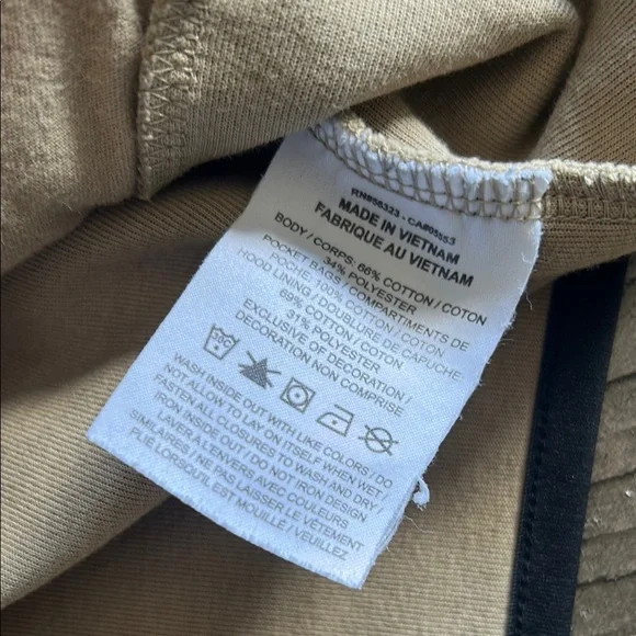 Nike Microfiber Tan Full Zip Hoodie with Extra Pocket on Arm - Picture 8 of 9